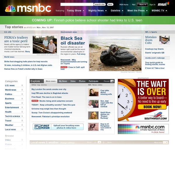 Msnbc.com launches newly designed website
