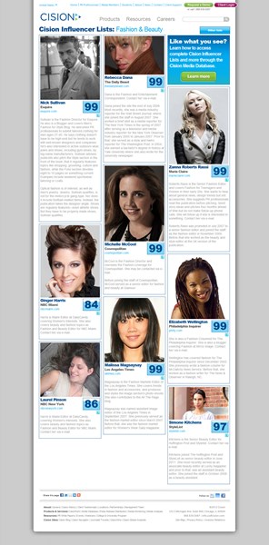Cision Influencer Lists