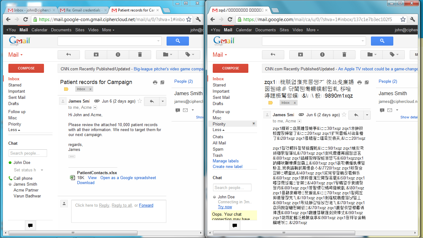 CipherCloud for Google Gmail