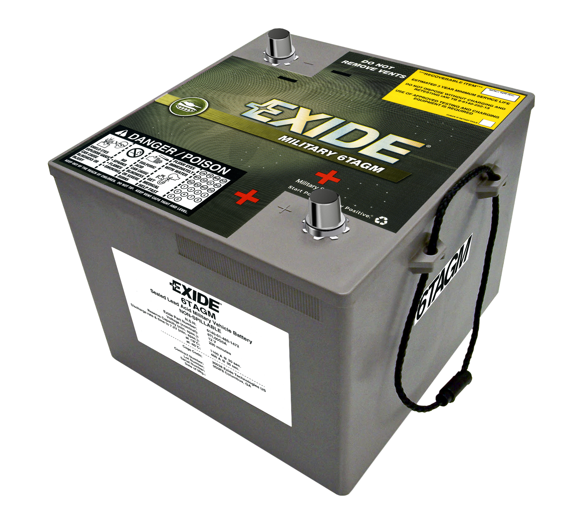 Exide Military 6TAGM Battery