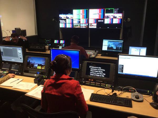 Control room inside EWTN's new West Coast facilities