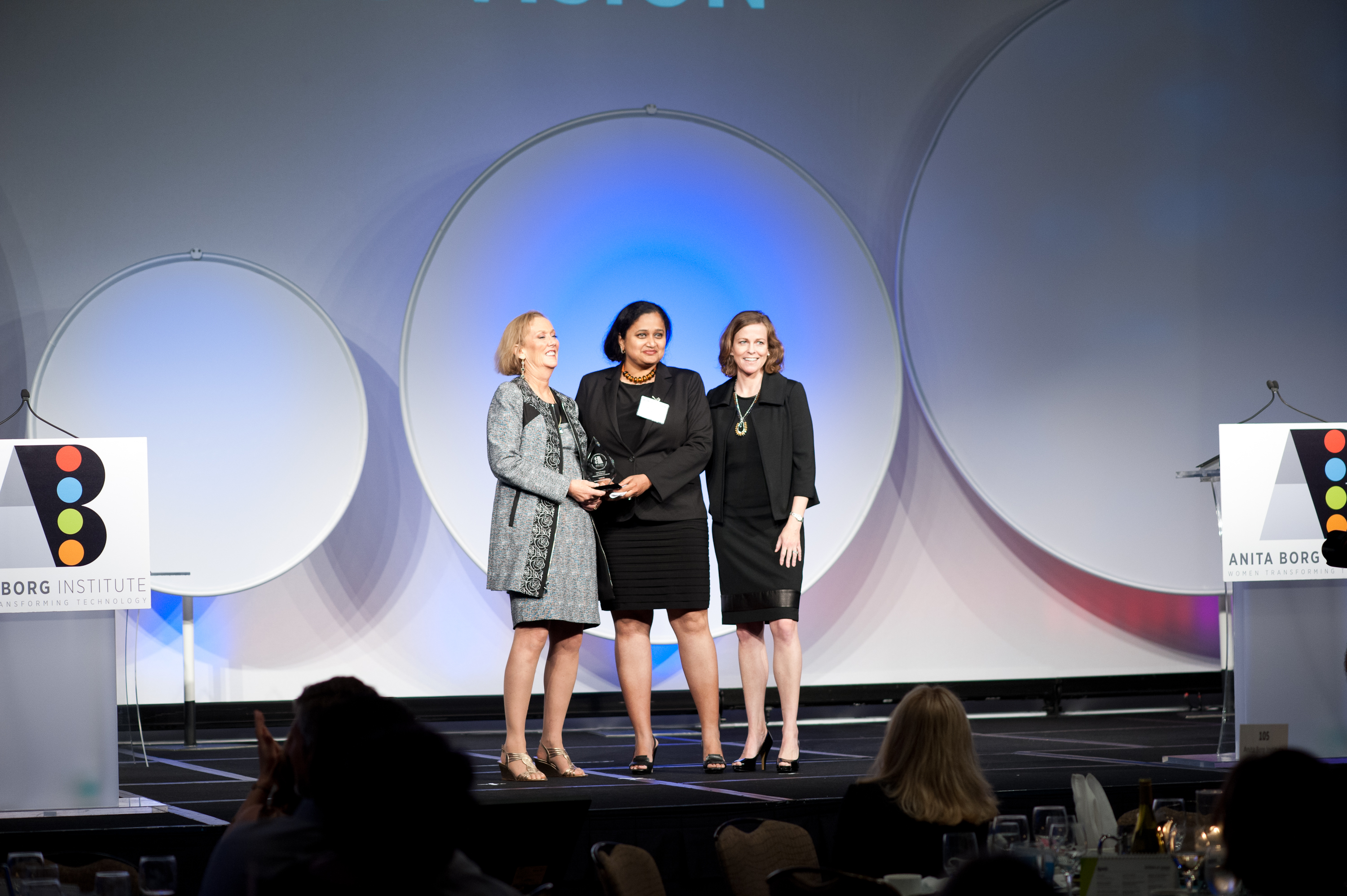 Women of Vision Hack Reactor Table w: employees and alumni