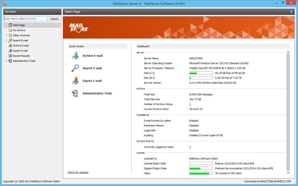 MailStore Server 9.2