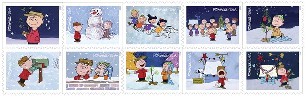 Charlie Brown 10 stamps HR