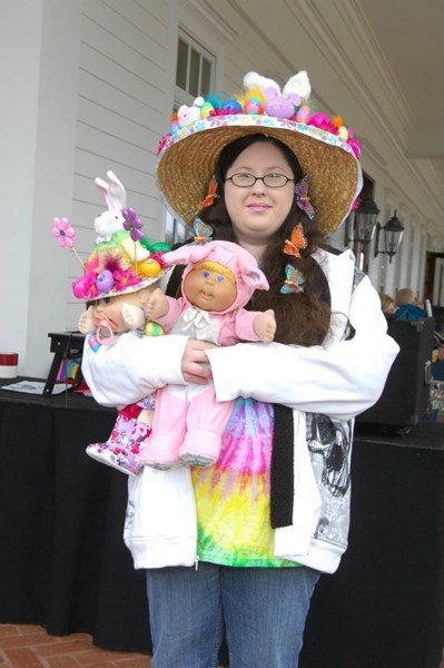 Easter Bonnett Contestant Margaret Fernadez & cpk Ginger