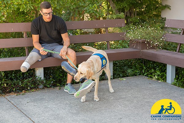 Charlie and Service Dog Devon