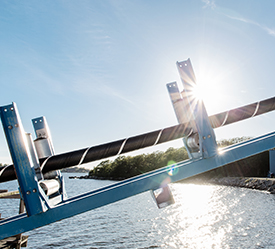 Havskabeln Skagerrak 2 är en del av de fyra länkarna mellan Norge och Danmark som transporterar förnybar energi mellan länderna. Kabeln installerad 1977 kommer att repareras av NKT i oktober och november efter en extern påverkan i juli. Foto: NKT